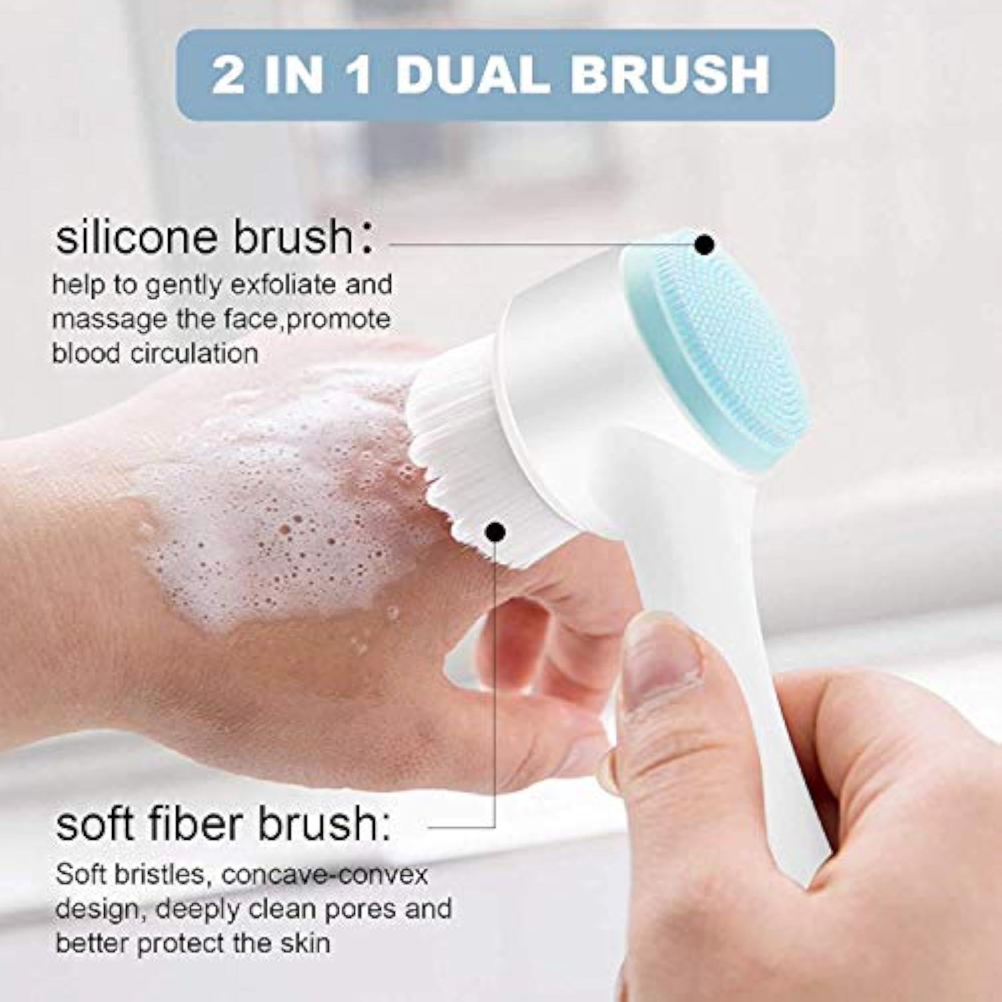 Facial Brush and Headband Set for Deep Cleansing